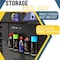 Koova Storage Rack, Steel, Black, 4.1 in W, 3.7 in H, 21.25 in L, Powder Coated KV-SPRAYB-5 - alternate 5